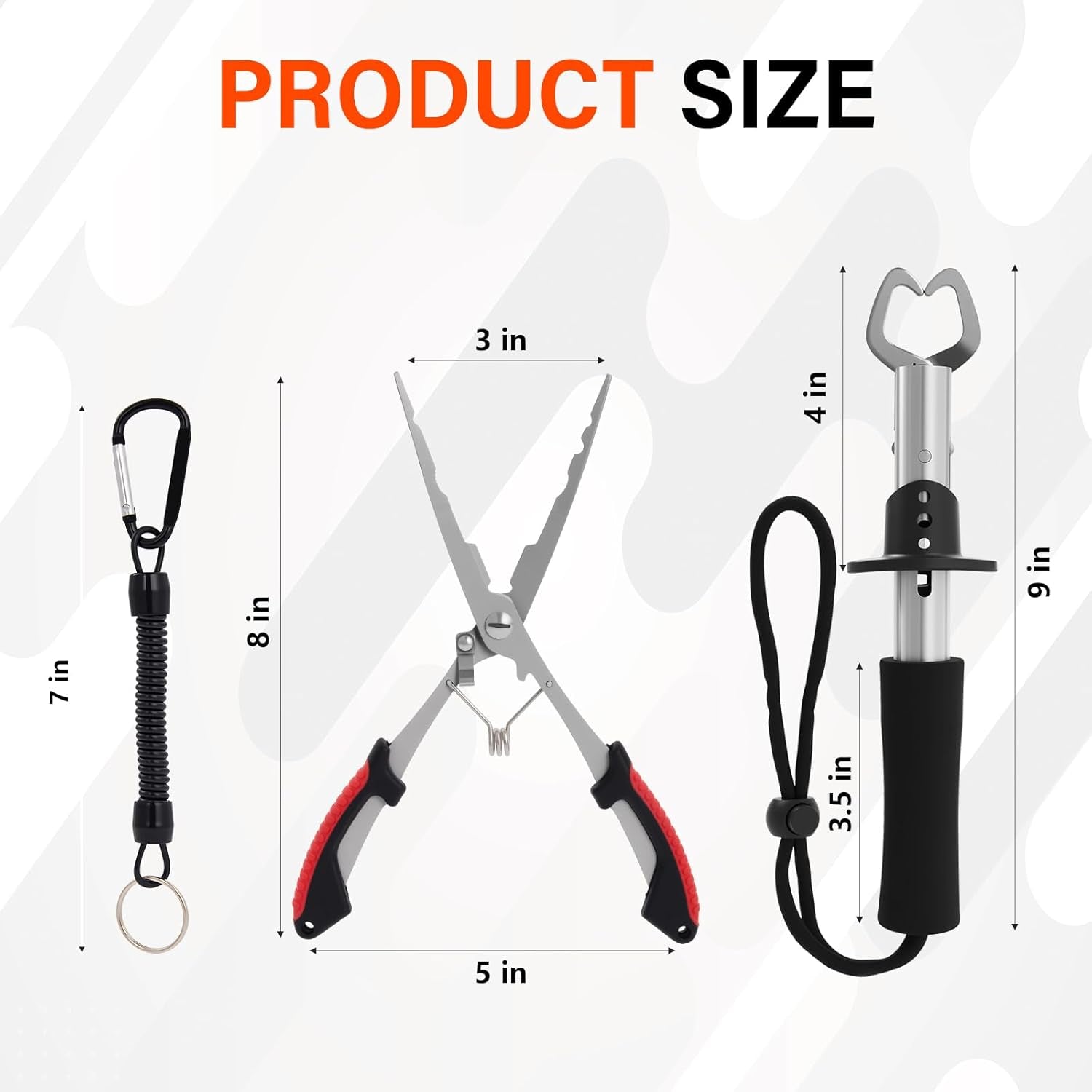 Fishing Tool Set, Fish Lip Gripper Pliers and Upgraded Muti-Function Fishing Pliers, for Fly Fishing, Ice Fishing, for Fishing Enthusiasts - Gift for Men