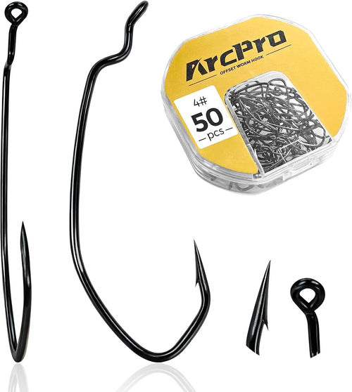 ArcPro Improved EWG Worm Hooks Size 4, 50-Pack