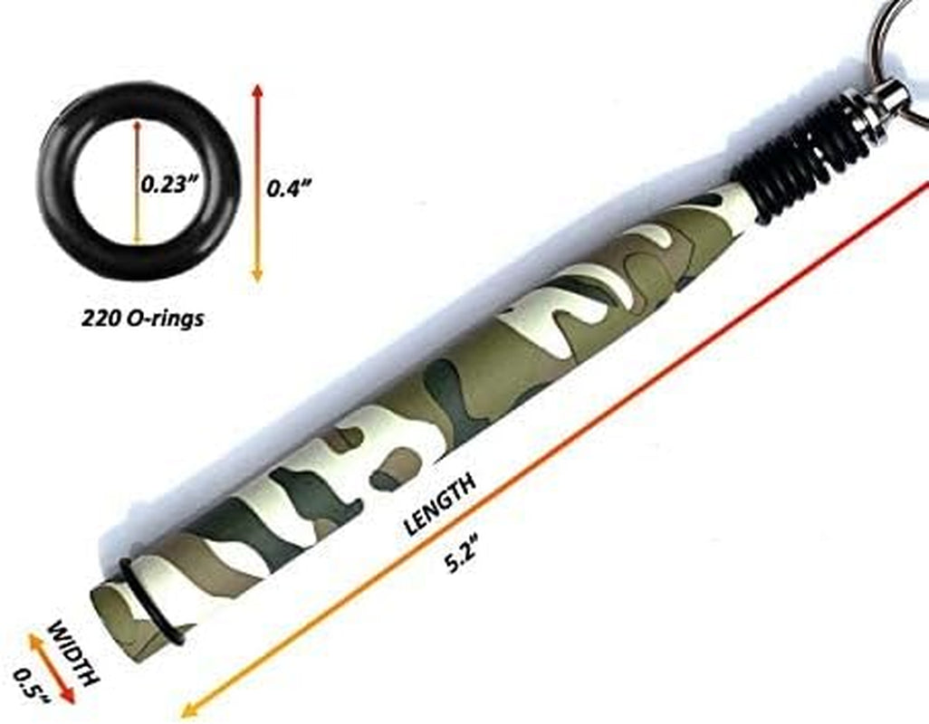 2 Pack Wacky Rig Tool and O Rings (220 or 340Pcs) | Blue + Camouflage Tools for Senkos Stick Bait Neko Ned Finesse Rigging Style Kit Bass Fishing Gear Aluminum Tube (NO Worms or Hooks)
