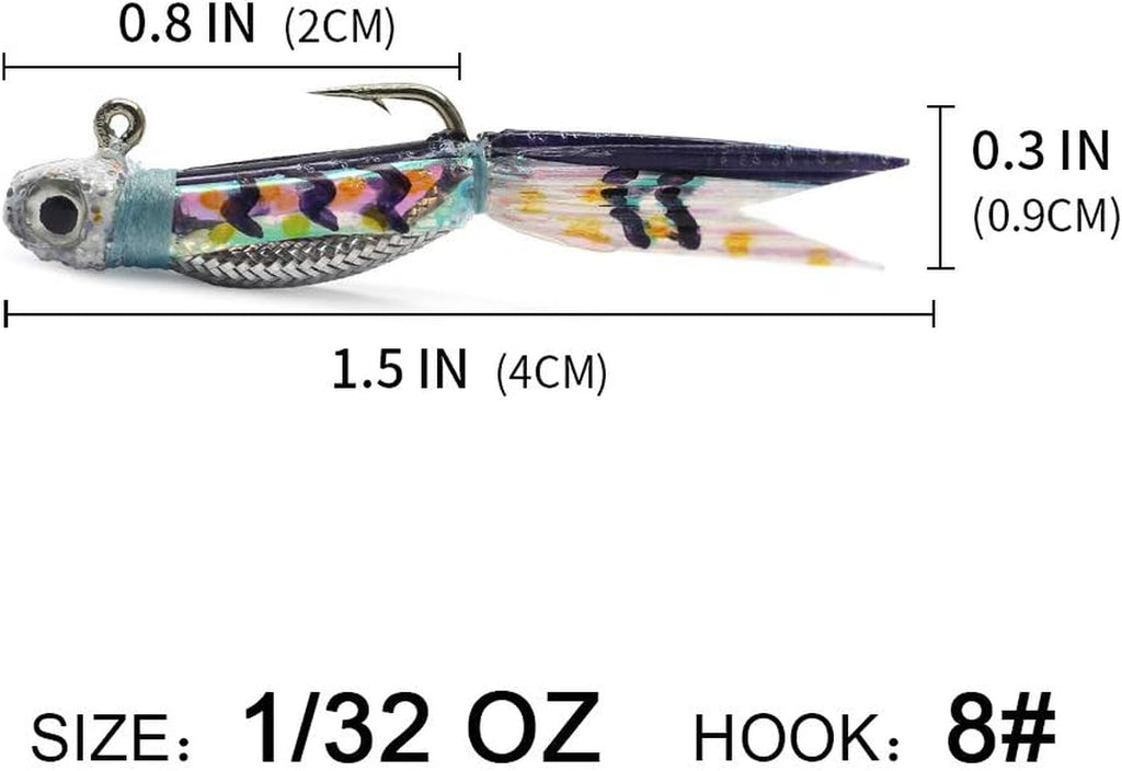 Silverside Minnow Crappie Jig 12Pcs