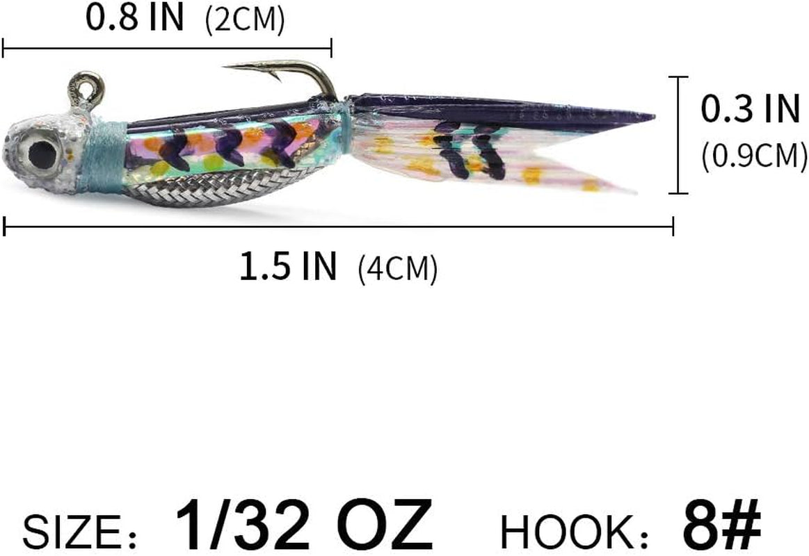 Silverside Minnow Crappie Jig 12Pcs