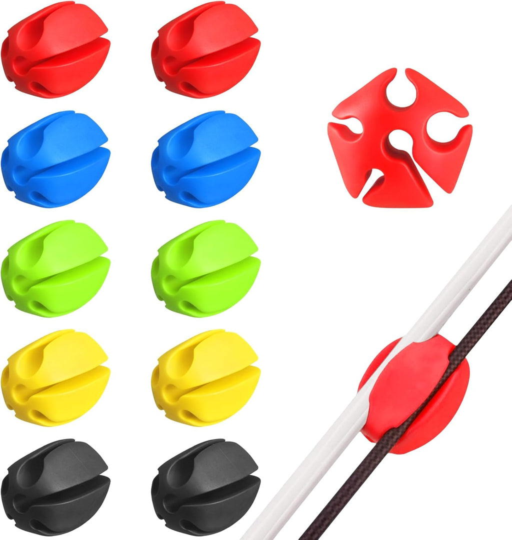 10 Pcs Silicone Fishing Rod Holder Straps Portable Fishing Rod Fixing Ball Comes with Fly Fishing Accessories for Fishing Enthusiasts(Polychromatic)