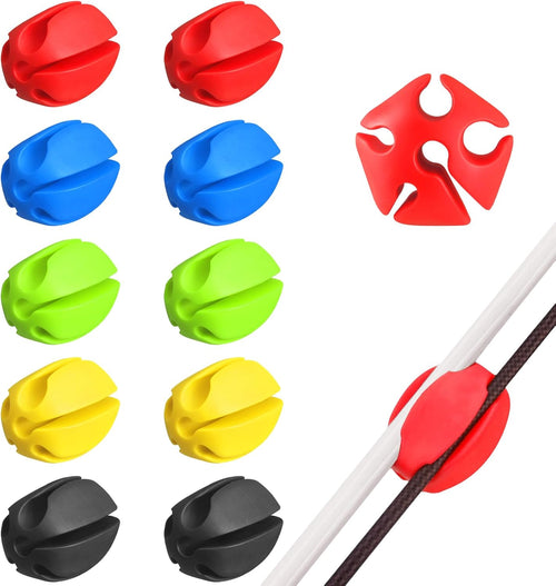 10 Pcs Silicone Fishing Rod Holder Straps Portable Fishing Rod Fixing Ball Comes with Fly Fishing Accessories for Fishing Enthusiasts(Polychromatic)