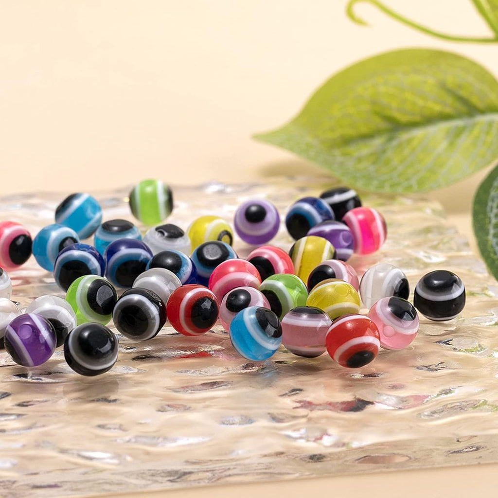 200/400Pcs Multicolor Fishing Beads Assortment Kit 5Mm 6Mm 8Mm Fishing Rigs Beads Mixed Color round Plastic Fishing Line Beads Baits
