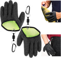 2 Pcs Fishing Gloves with Magnet Release Professional Catch Fish Gloves Non-Slip Waterproof Fish Glove Textured Grip Palm Glove Fisherman Fishing Accessories for Men Women Handling Catching Cleaning