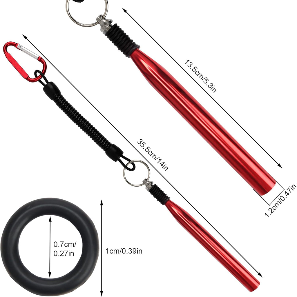 2 Pack Wacky Rig Tools and 200 PCS Worm O Rings, Wacky Worm Kit for Stick Soft Baits Wacky Fishing Rigging Tool
