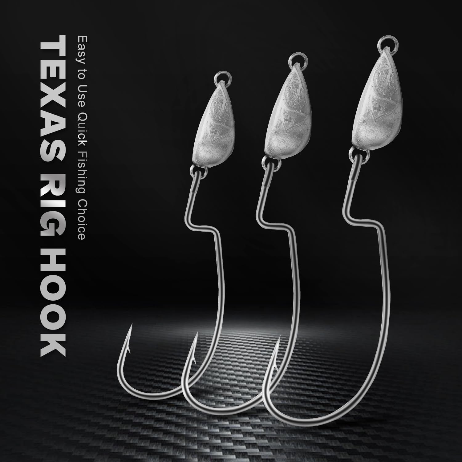 OJY&DOIIIY Weighted Texas Rig Hooks, Weedless Swimbait Jig Heads for Bass Fishing 1/8 3/16 1/4 3/8Oz
