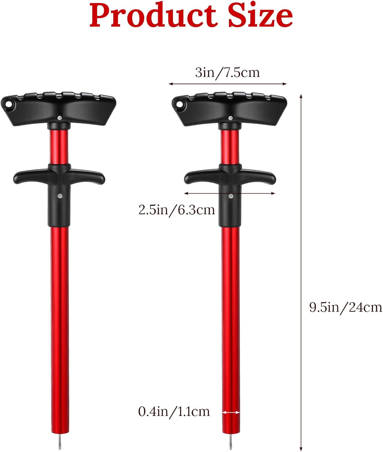 2 Pack Fish Hook Remover Tool, 10 Inch Hook Remover Tool Fishing(Red)