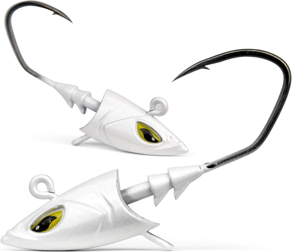 Saltwater Jig Head, Fish Eye Swimbait Jighead for Fishing Inshore/Offshore 1/2 3/4 1 1.5Oz with 7/0 Hooks for Redfish, Stripper, Seabass Etc.