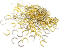 200PCS Easy Spin Spinner Clevis U-Shaped Brass Links Fishing Clevis Fishing Spoons Blades Spinnerbait Parts Inline Spinner Making Freshwater Saltwater (2 Color)
