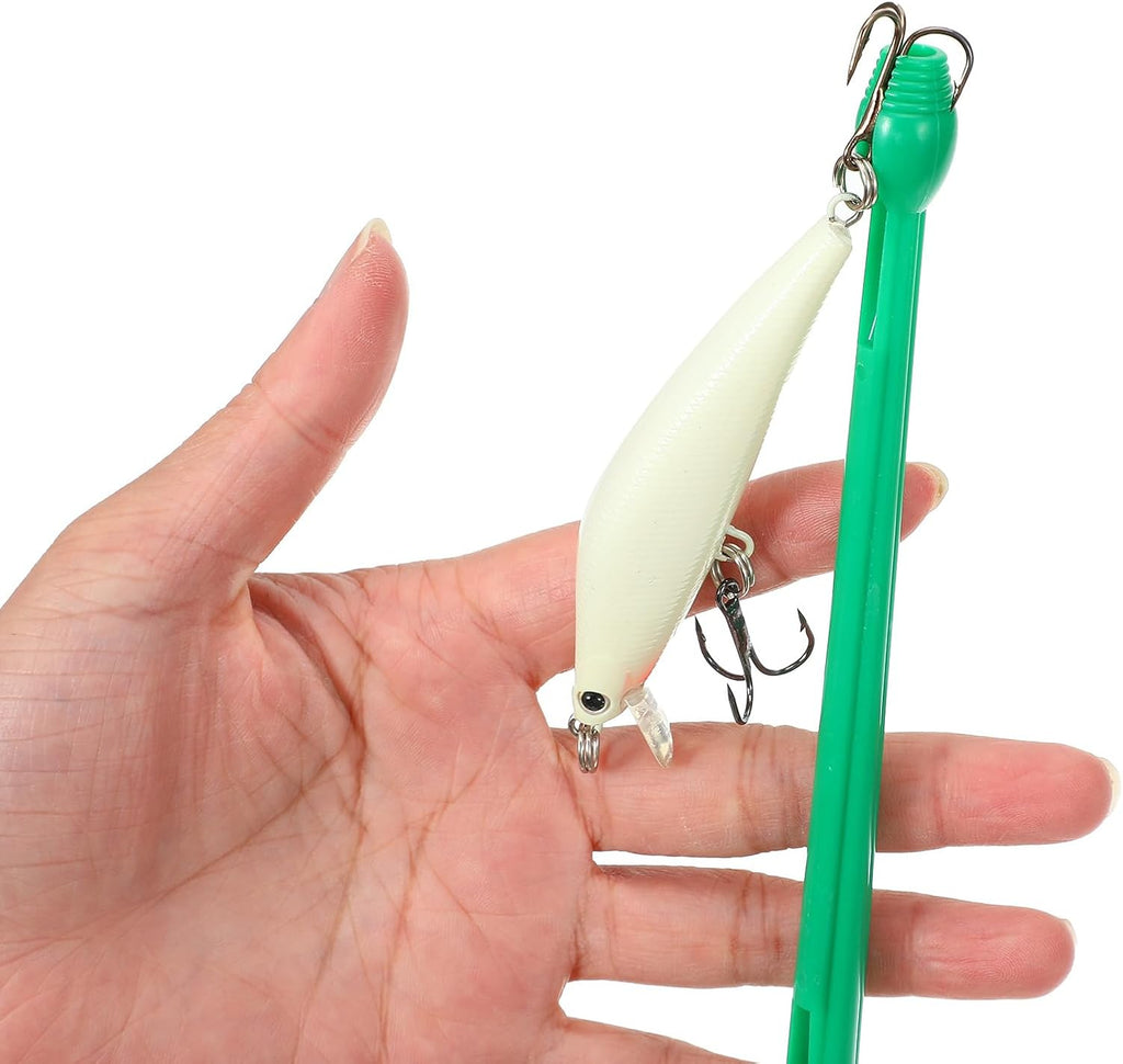 6 Pcs Fish Hook Remover Tool Snelled Fishing Hook Disgorger Plastic Unhook Extractor Tool for Fishing Gear Accessories 2 Different Sizes