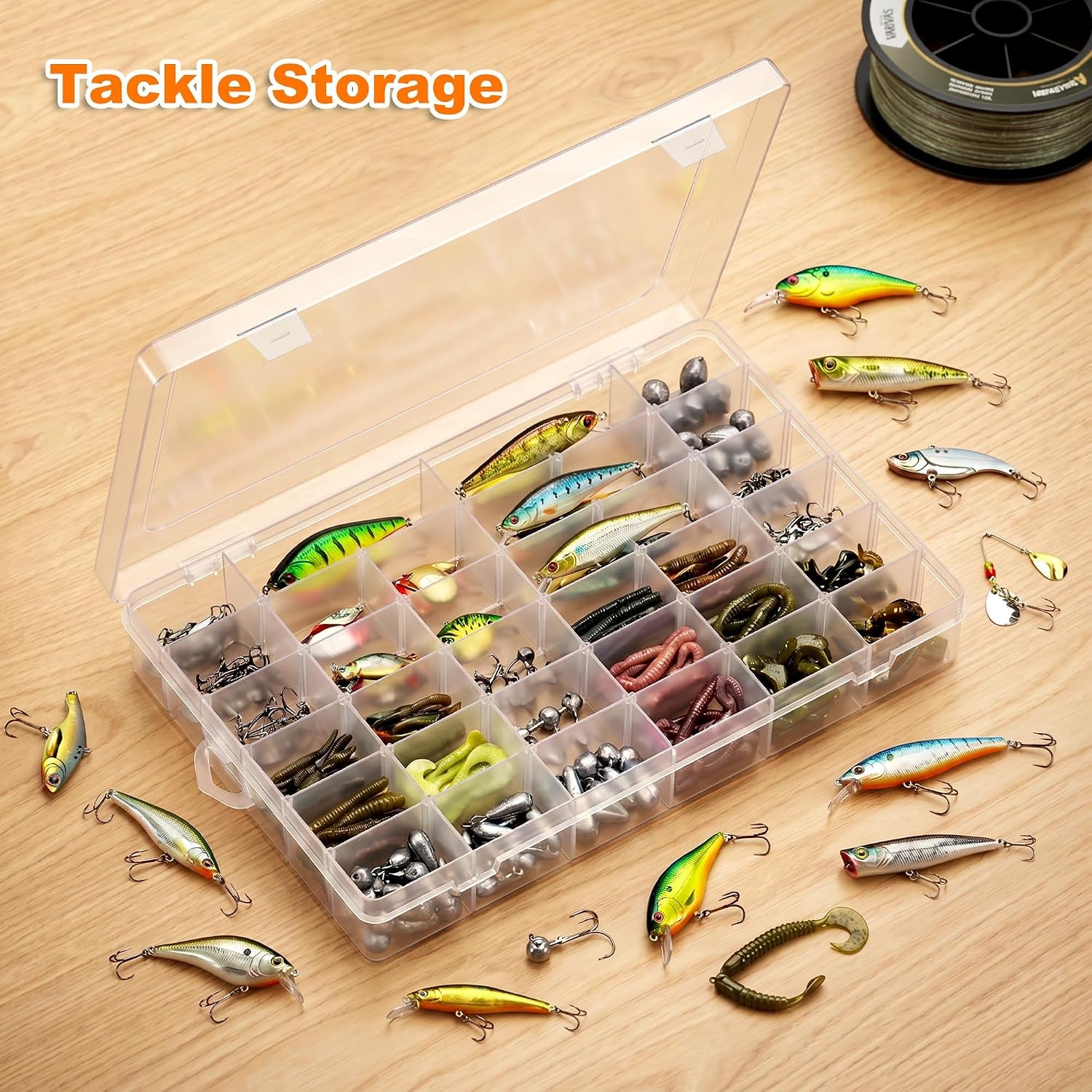 2 Pack 36 Grids Plastic Organizer Box with Dividers, 10.9 X 6.9 X 1.8 in | Large Storage Capacity, Adjustable, Sturdy Plastic, Versatile, for Bead Craft Jewelry Fishing Tackles Storage
