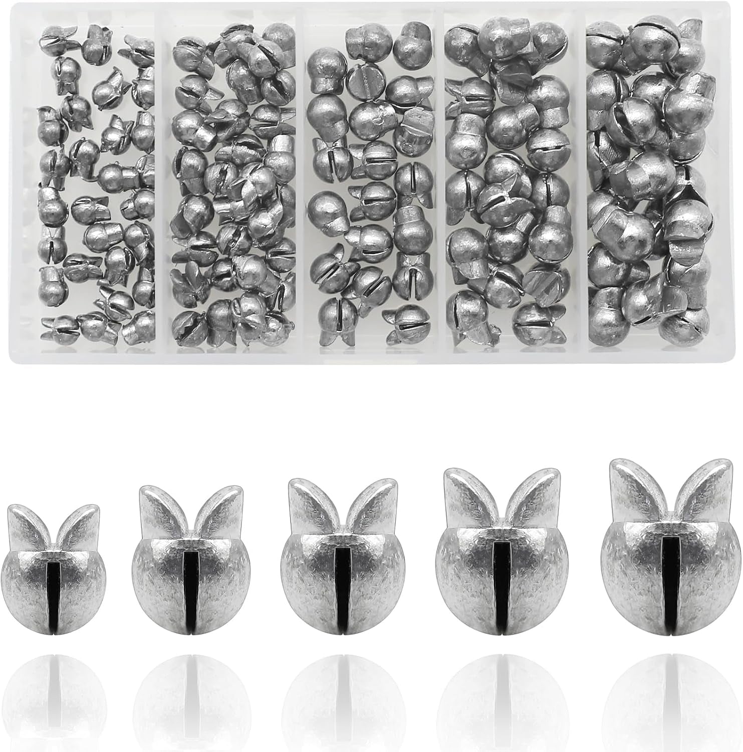 Fishing Weights Sinkers, 250/120Pcs Lead Split Shot Fishing Sinkers Open Mouth Design Weights Clip Freshwater Saltwater Fishing Accessories