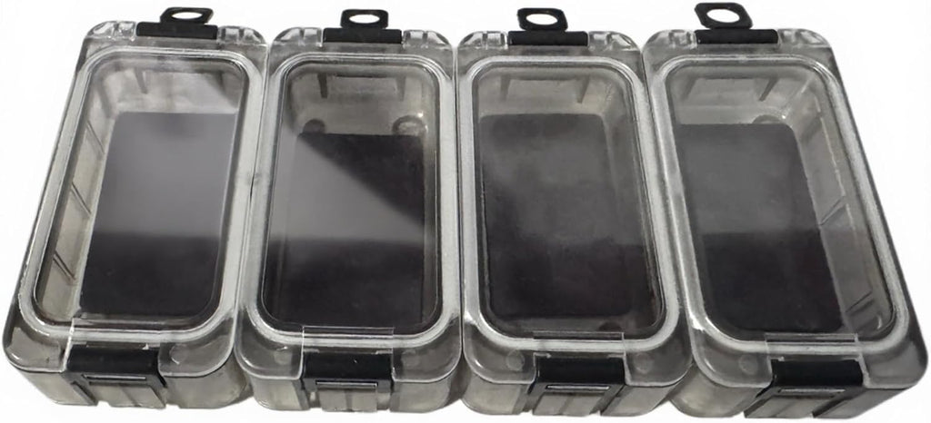 Magnetic Fishing Tackle Box Organizer With,4 PC Small Tackle Box Waterproof and Glow in the Dark Tackle Trays, Removable Compartments for Storing Fishing Lures and Accessories,Mini Tackle Box