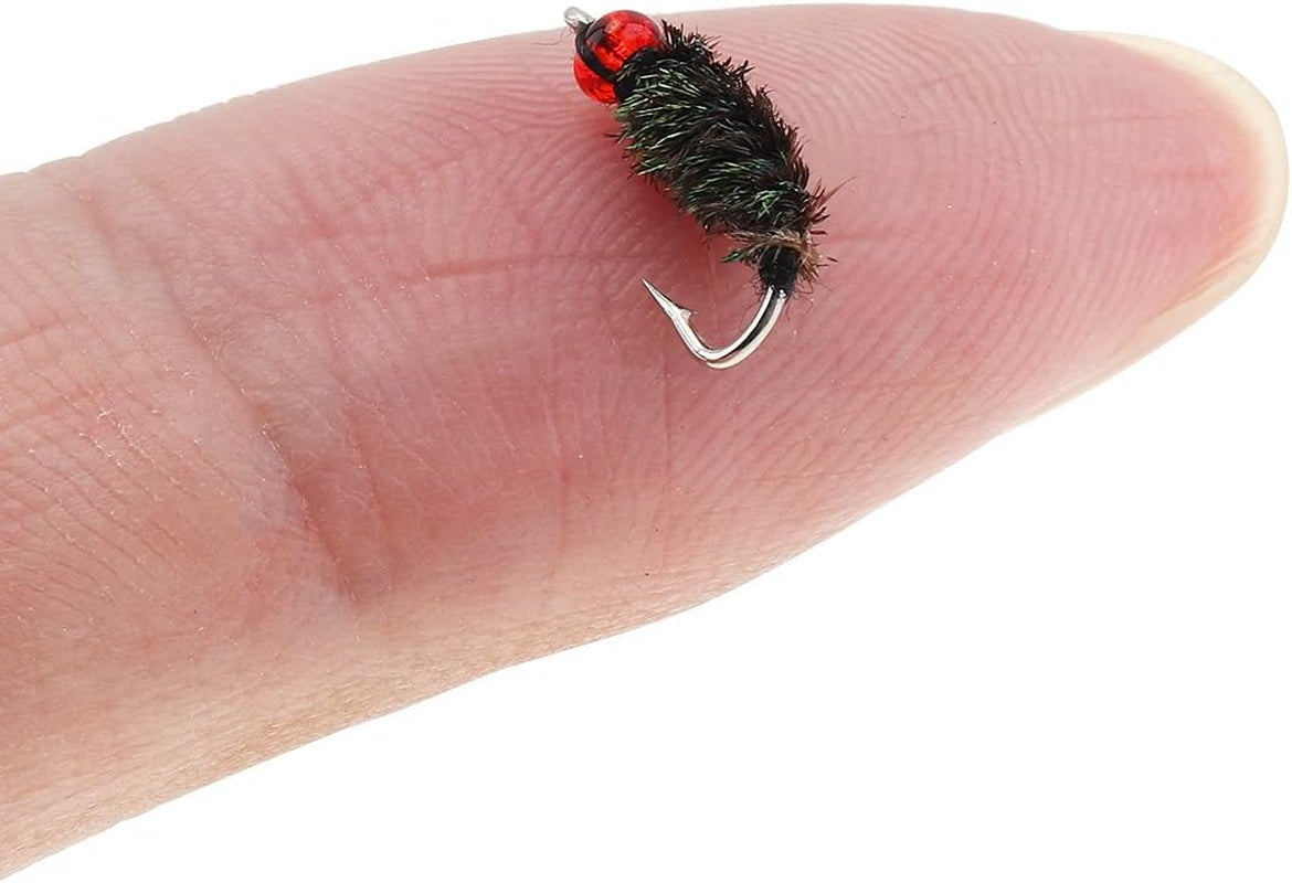 Fly Fishing Fly Kit, Handmade Fly Fishing Lures Dry Fly Wet Fly, Spinners Bait Fishing Spinners Lures Hook for Bass Salmon Trout Pike (10Pcs)