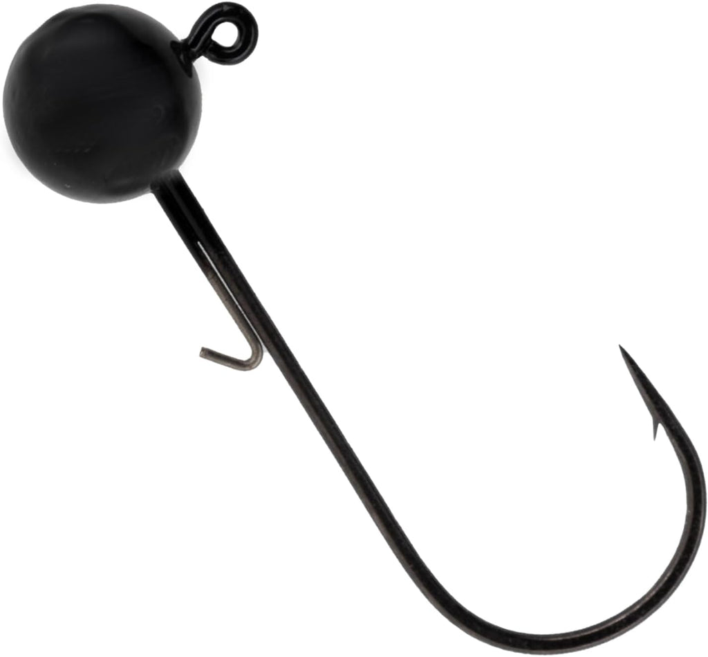 Ball Jig Heads - round Head Jigs for Bass, Walleye, Crappie and Panfish - Soft Plastic Jig Heads for Freshwater and Saltwater (10-Pack)