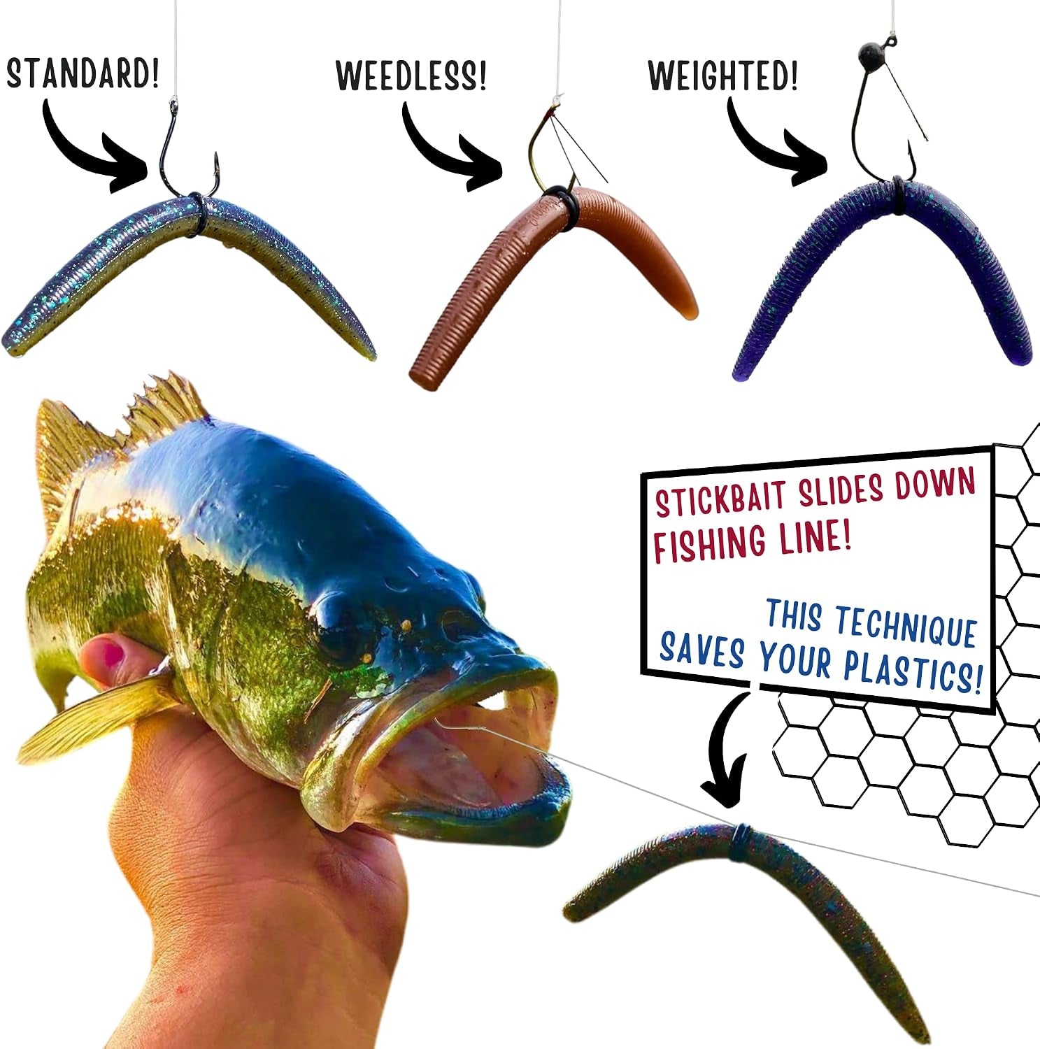 2 Pack Wacky Rig Tool and O Rings (220 or 340Pcs) | Blue + Camouflage Tools for Senkos Stick Bait Neko Ned Finesse Rigging Style Kit Bass Fishing Gear Aluminum Tube (NO Worms or Hooks)
