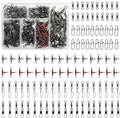 110Pcs Strong Fishing Snap Swivels Kit, Include Rolling Barrel Swivels, Premium 3 Ways Fish Line Connector with Snaps Clips, Fishing Terminal Accessories Tackle Box for Lures Sinkers