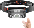 Headlamp, USB-C Rechargeable,90-Degree Adjustable,Flashlight with Motion Sensor,Waterproof Lightweight 42G,Bright Headlamps for Running,Camping,Running (Small)