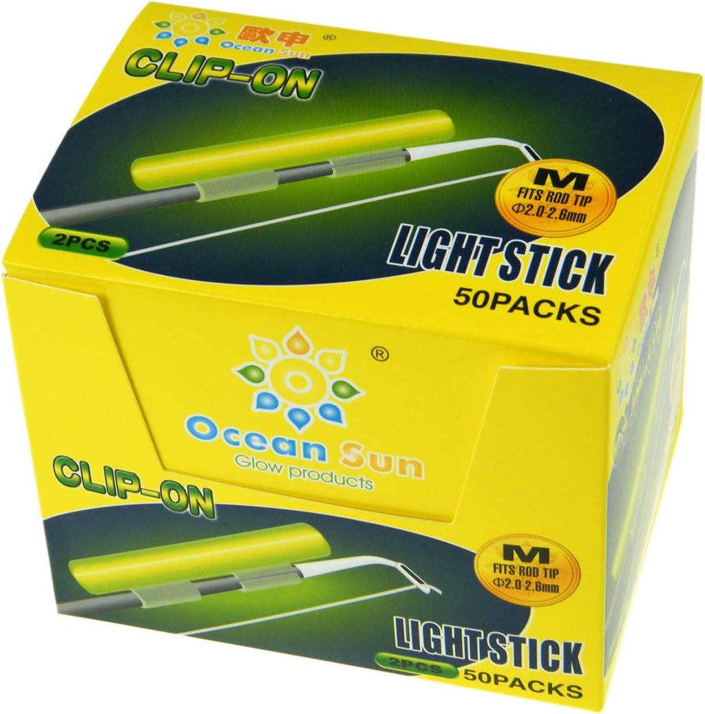 Fishing Glow Sticks Rod Tip Glow Sticks Fishing Rod Floats Glow Stick Fishing Rod Night Fishing Light Fishing Green Fluorescent Light 100Pcs(50Bags) #M #L #XL