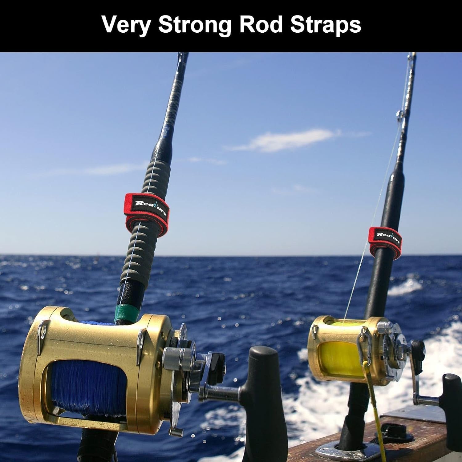 8 Pcs Fishing Rod Straps Adjustable Neoprene Ties Elastic Fishing Rod Tackle Belt Ties Casting Rod Straps for Fixed Casting Rods & Spinning Rods & Fly Rods Wrap Protectors
