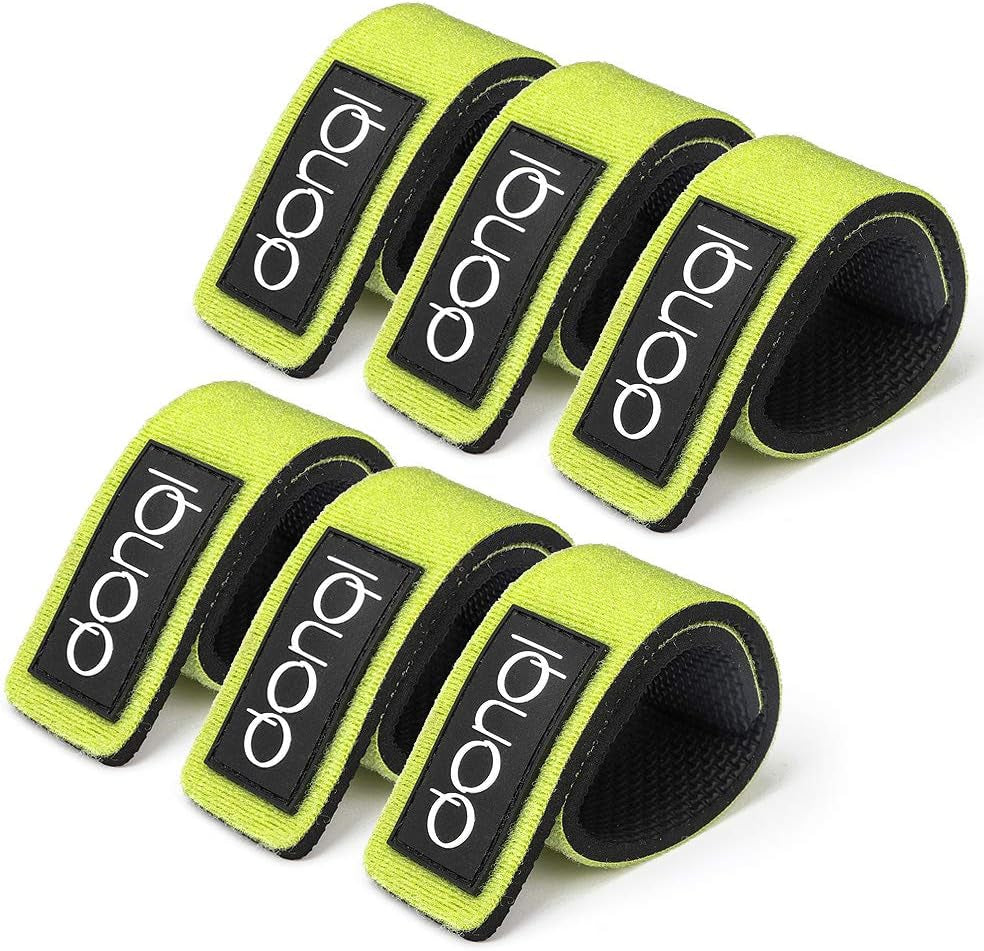 Fishing Pole Straps Belt Fishing Rod Ties Stretchy Rod Straps Fishing Rod Belt Holders for Casting Rods (3Colors,6Pcs)