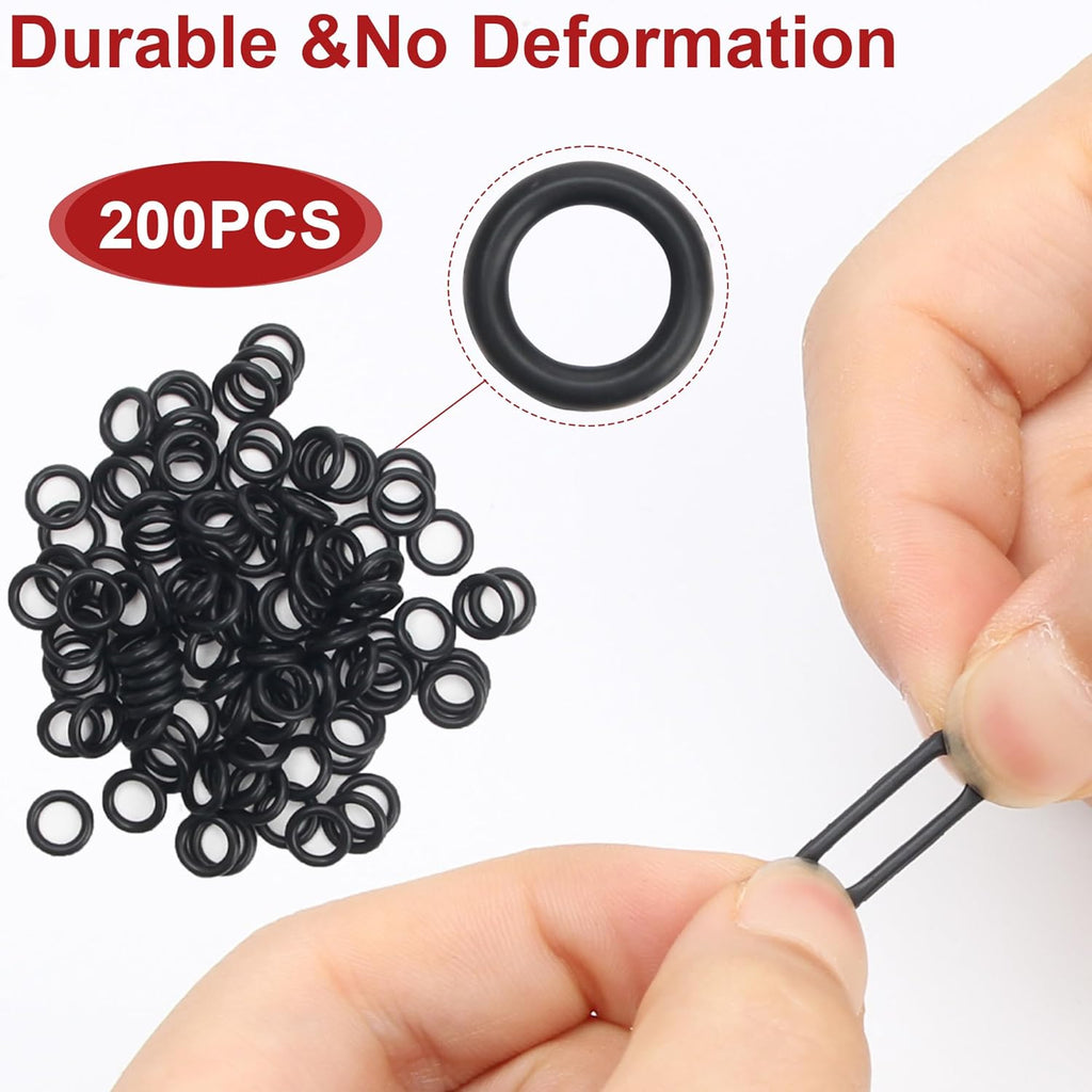 2 Pack Wacky Rig Tools and 200 PCS Worm O Rings, Wacky Worm Kit for Stick Soft Baits Wacky Fishing Rigging Tool
