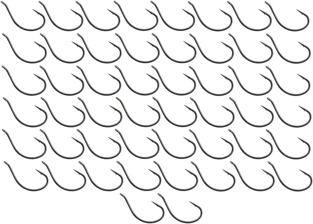 Drop Shot Hooks - Finesse Fishing Hooks for Bass and Walleye - Laser Sharp High Carbon Steel, Straight Shank for Soft Plastic Worm Rigs (50-Pack)