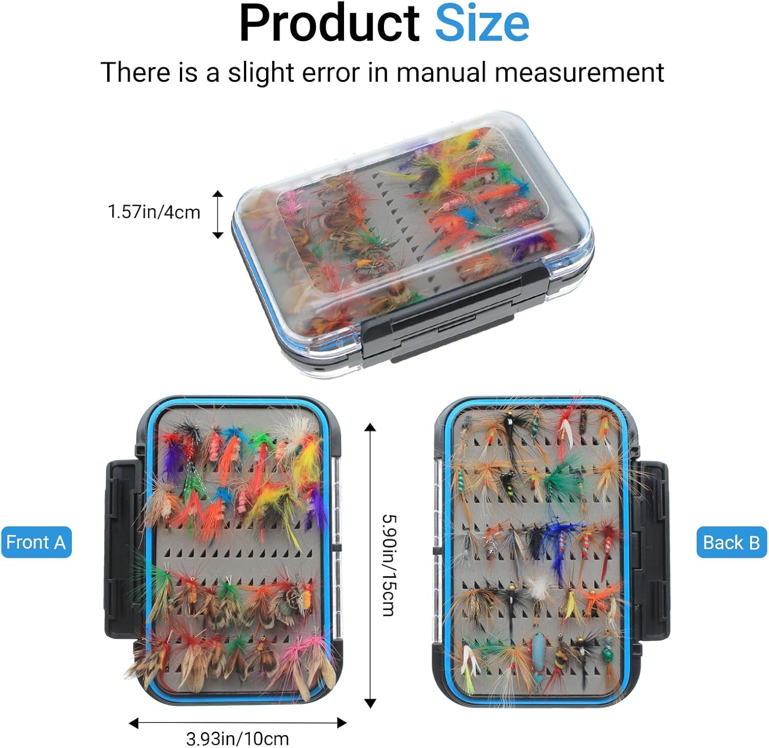 Fly Fishing Kit with Tackle Dry/Wet Fly Handcrafted Lures, Streamer for Trout, Bass, Salmon