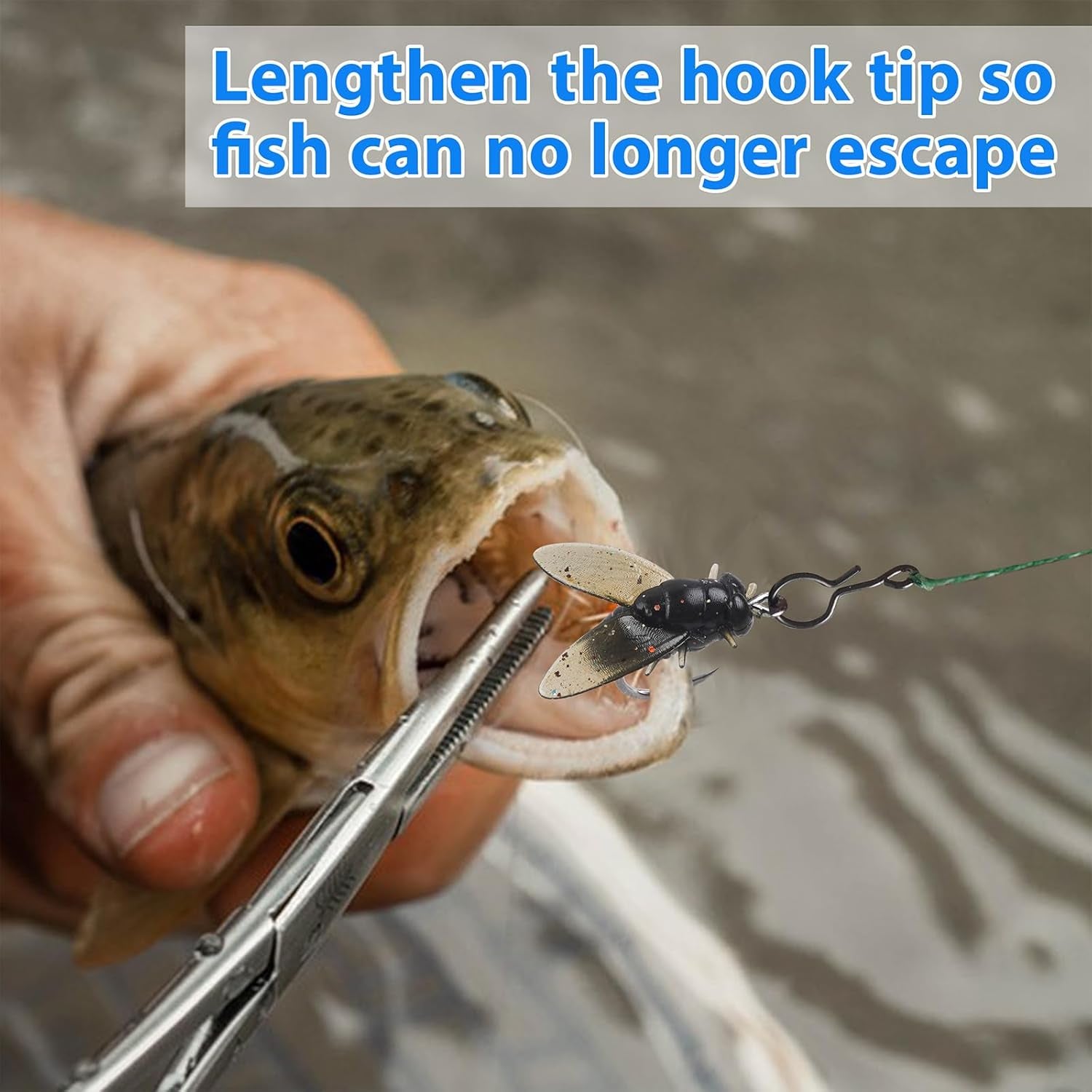 Bionic Fly Fishing Bait, Flies Fishing Lures Kit Trout Jigs Swimbaits Dry Flies Fly Fishing Lures Fish Attractant Fly Fishing Hook for Saltwater Freshwater Bass Panfish 15Mm