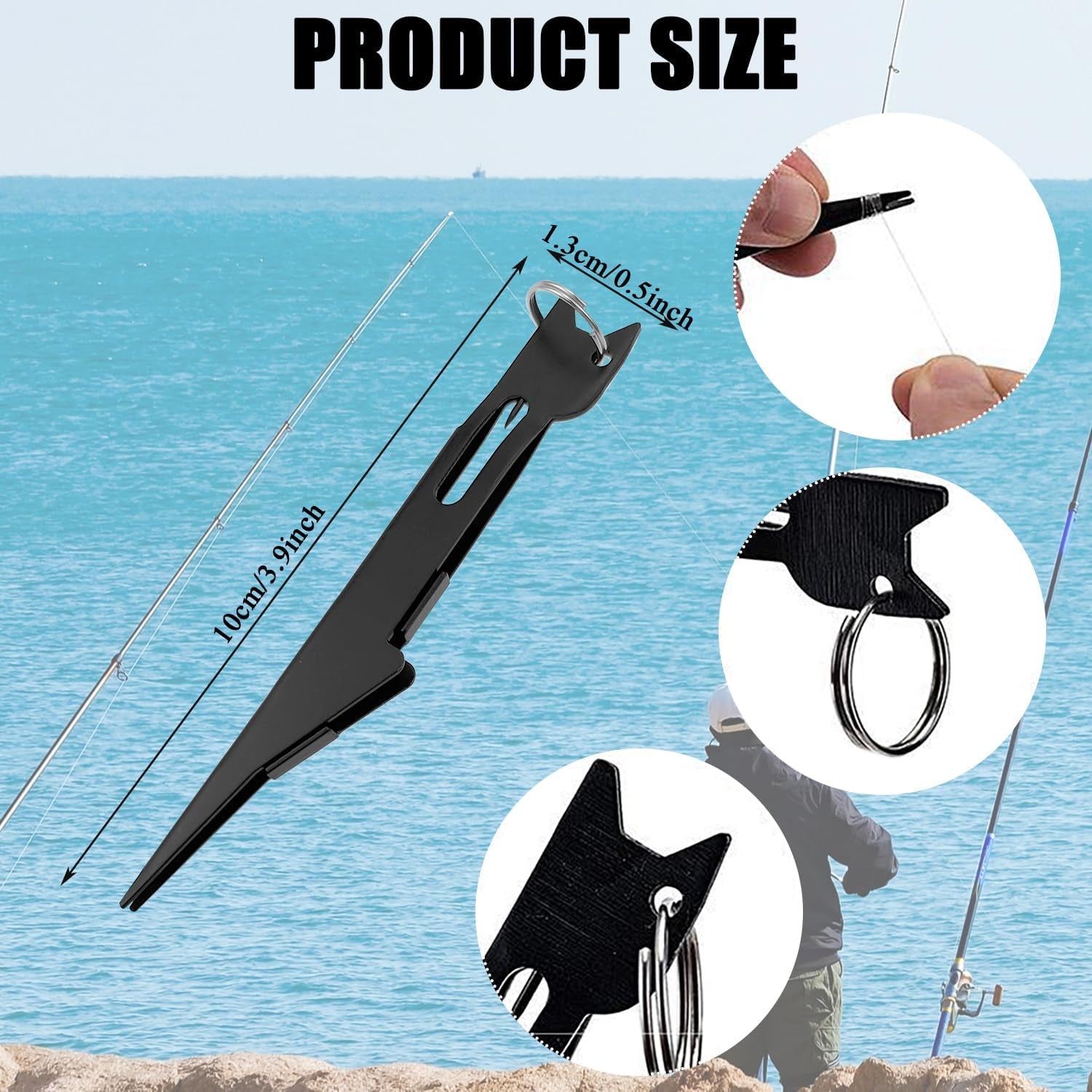 3 PCS Fishing Knot Tying Tool,Line Cutter,Fishing Quick Knot Tool Fly Fishing Angler Accessories Nail Knot Tying Tool for Hooks,Lures and Line