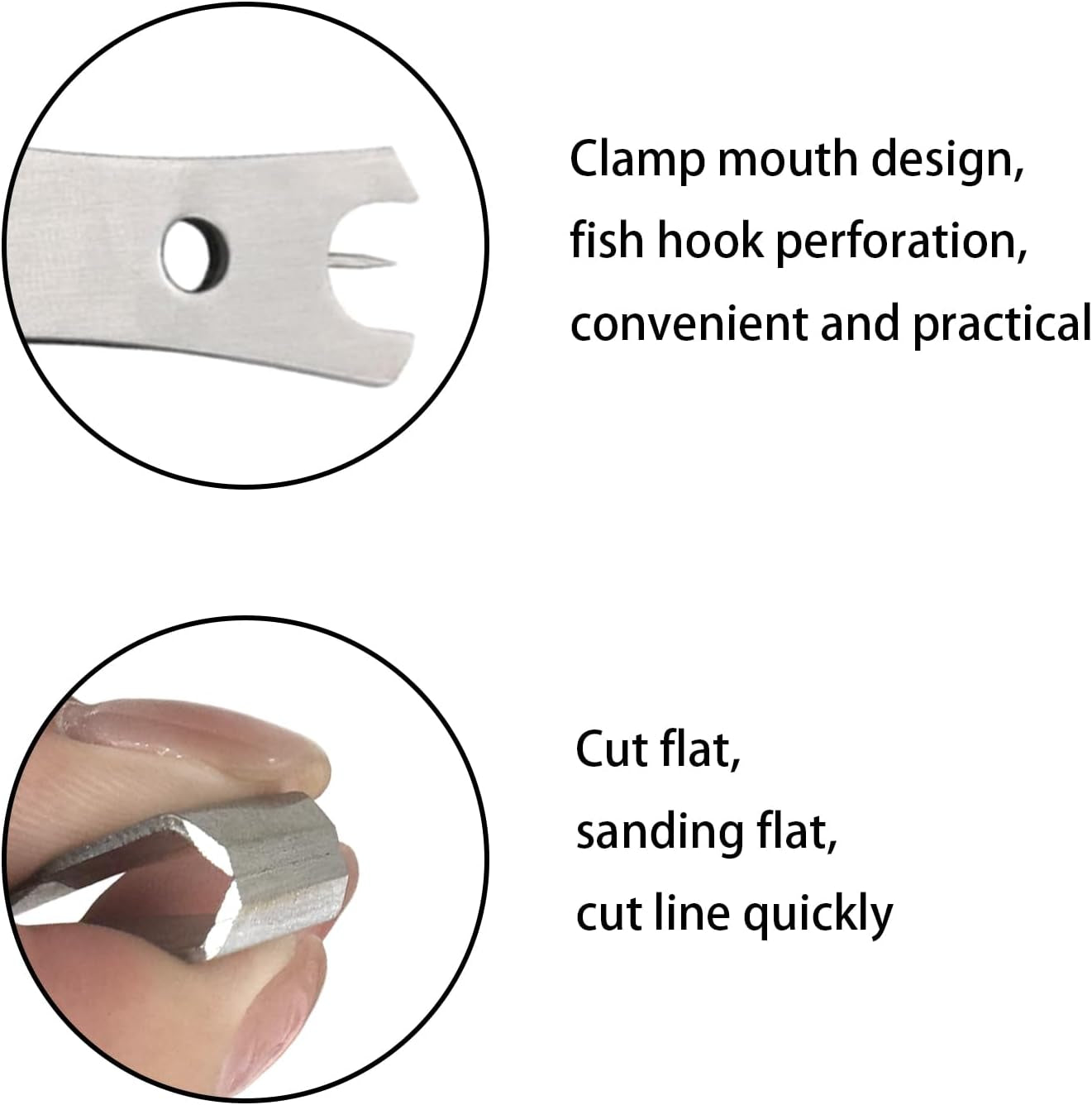 3 Pcs Fishing Line Cutter Nipper Set with Hook Eye Cleaner, Stainless Steel Fly Fishing Line Clippers, Multi-Purpose Cutting Tool for Braid/Mono, Sharp Cutting Nipper Accessories