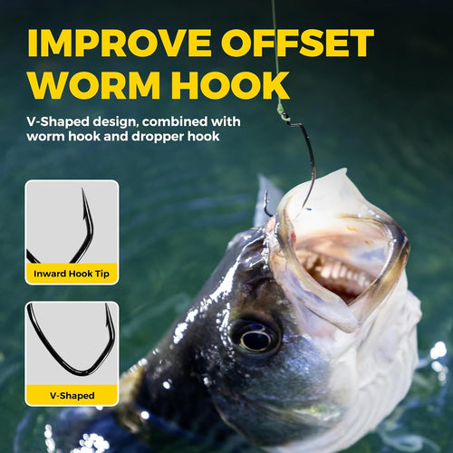 ArcPro Improved EWG Worm Hooks Size 4, 50-Pack - product image 2