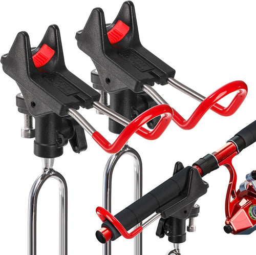 2 Pack Fishing Rod Holders - 360 Degree Adjustable Fishing Pole Rack Stand for Bank, Beach, Ground, Gifts for Men